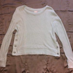 light aqua sweater